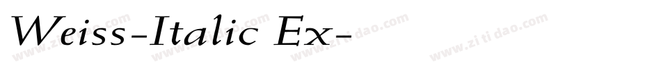 Weiss-Italic Ex字体转换